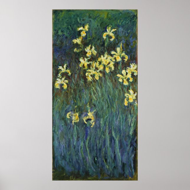 Poster Claude Monet ~ Yellow Irises (Devant)