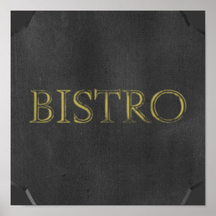 POSTER CLAVIER BISTRO SIGNER RESTAURANT GRAPHIQUE LOGO IC