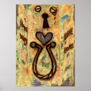 Poster Clavier et coeur