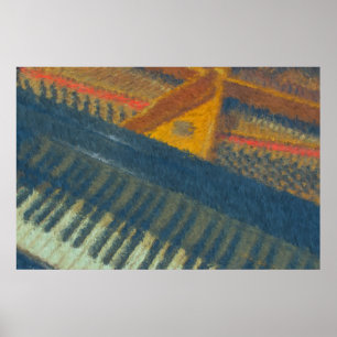 Poster Clavier et Pins 3 impressionniste