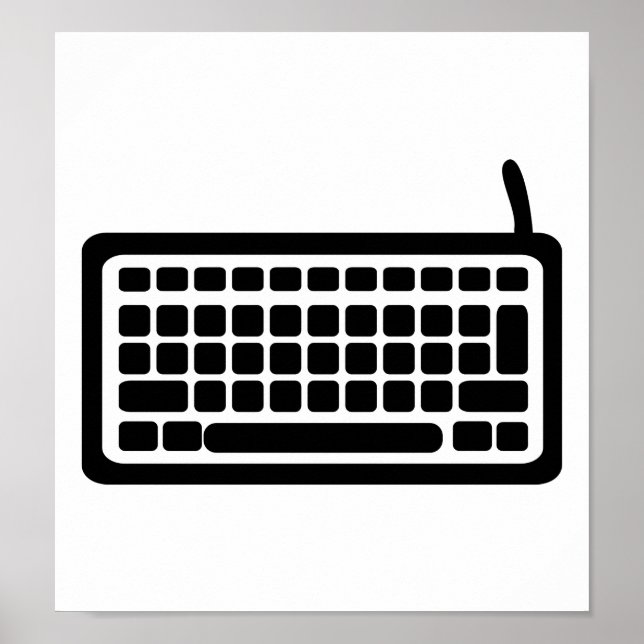 Poster Clavier informatique (Devant)