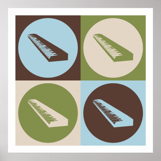 Poster Clavier Pop Art (Devant)