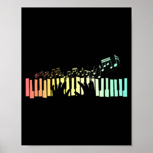 Poster Claviers Anist Notes de Musique Ano