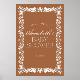 Poster Clay Talavera Carrelage Fiesta Baby shower Bienven