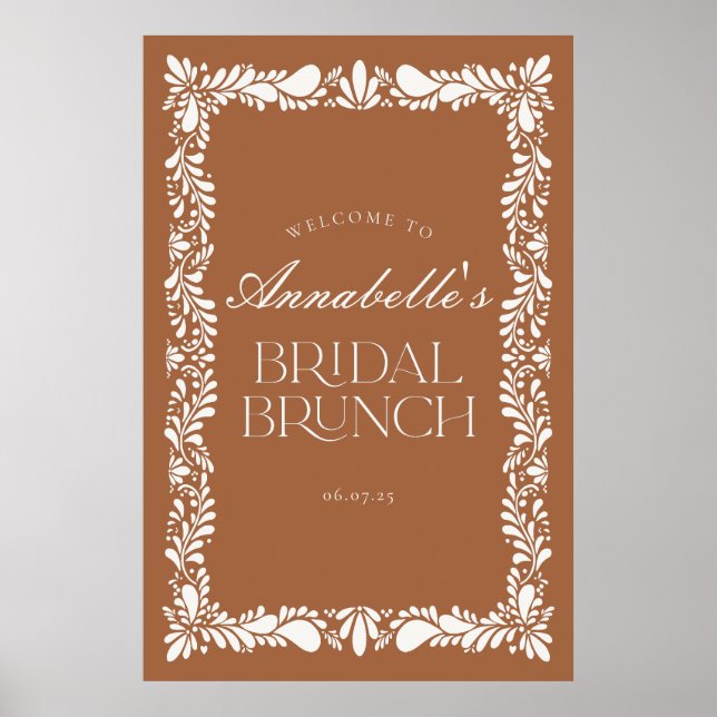 Poster Clay Talavera Carrelage Fiesta Bridal Brunch Bienv (Devant)