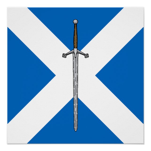 Poster Claymore et Saltire (Devant)