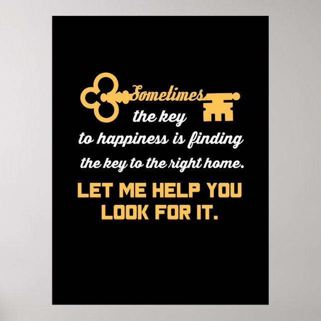 Poster Clé de votre nouvelle maison (Devant)