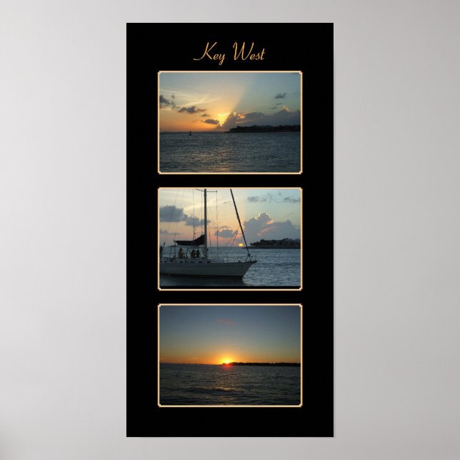 Poster Clé West sunset triptyque (Devant)