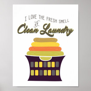 Poster Clean Laundry Art Print - Laundry Wall Art