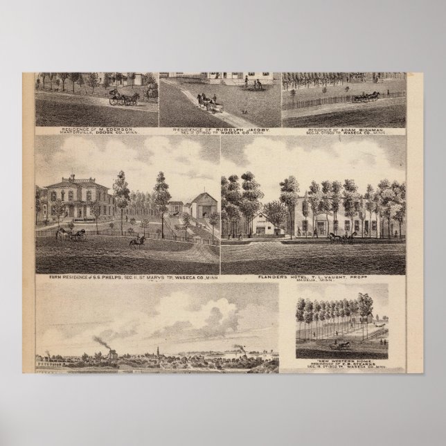 Poster Clear Lake, Waseca, Minnesota (Devant)