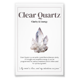 Poster Clear Quartz crystal meaning