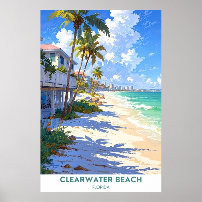 Poster Clearwater Beach, Floride (Devant)