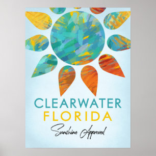Poster Clearwater Florida Sunshine Travel