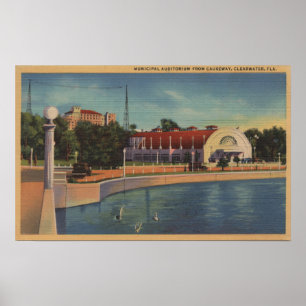 Poster Clearwater, Floride - Vue de la municipalité