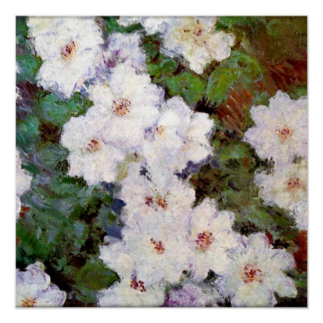 Poster Clematis, 1887, tableau de Claude Monet, (Devant)