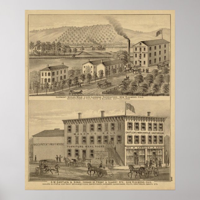 Poster Clermont Woolen Mills (Devant)