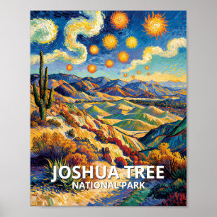 Poster Clés personnalisées de Joshua Tree Vue paysage Van