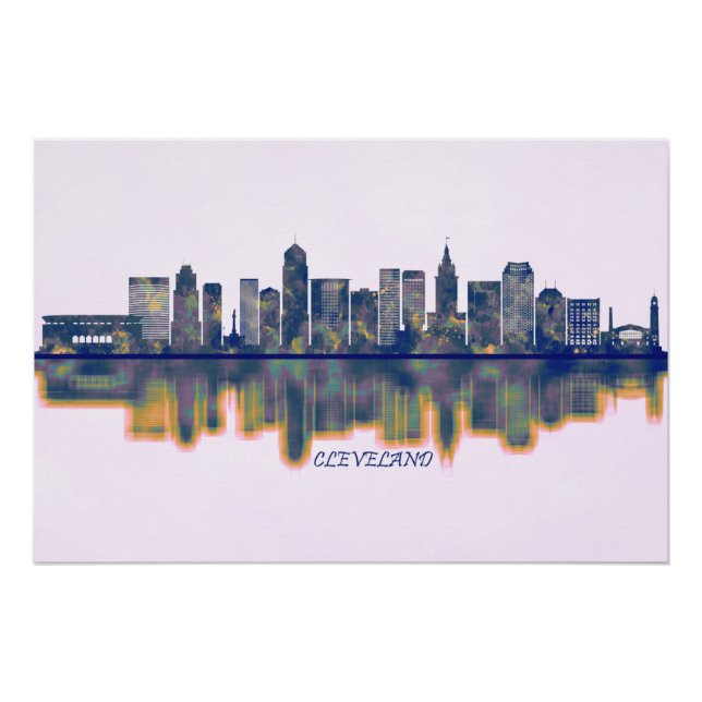 Poster Cleveland Skyline (Devant)