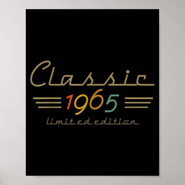 Poster Clic 1965 Limited Edition 60 Year Old 60th Birthda (Devant)