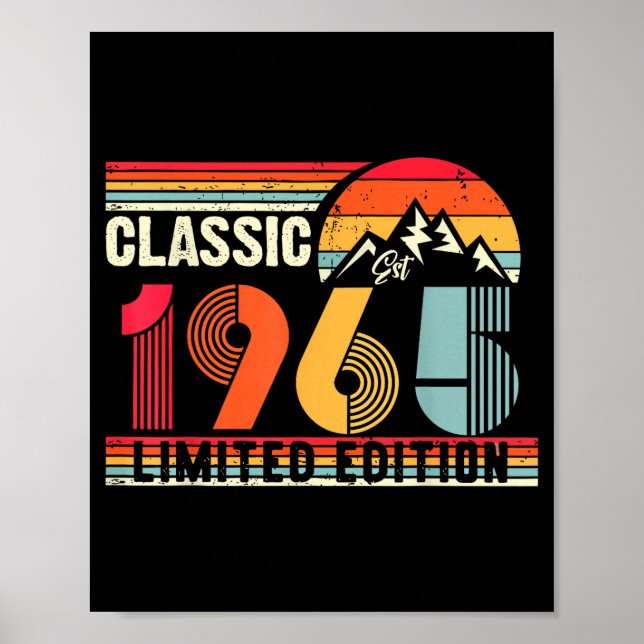 Poster Clic 1965 Limited Edition 60 Year Old 60th Birthda (Devant)