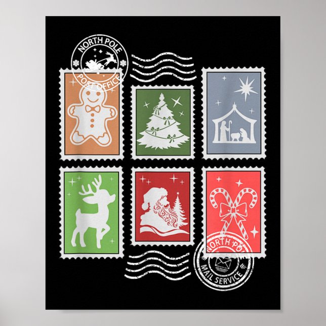 Poster Clic Stage Stamps Christmas Mail  (Devant)