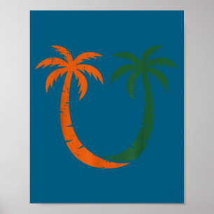 Poster Clic Vintage 90's Palmiers de Miami Um