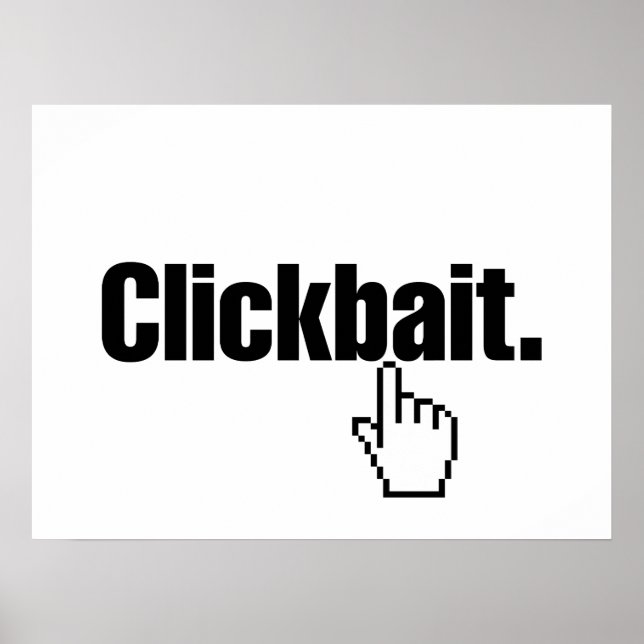Poster Clickbait. (Devant)