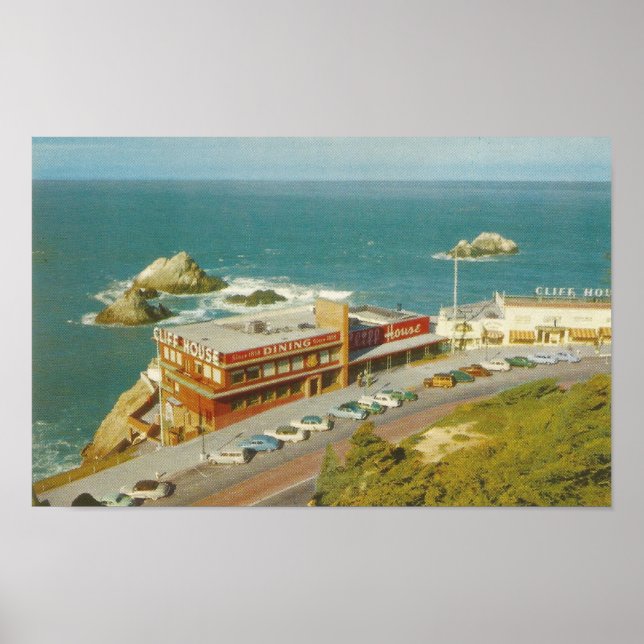 Poster Cliff House, San Francisco CALIFORNIA historique (Devant)