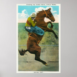 Poster Climbing the Golden Stairs at the Annual Rodeo