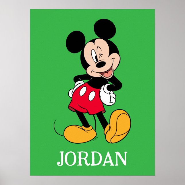 Poster Clin d'œil de Mickey Mouse (Devant)