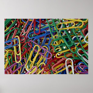 Poster Clips papier colorés
