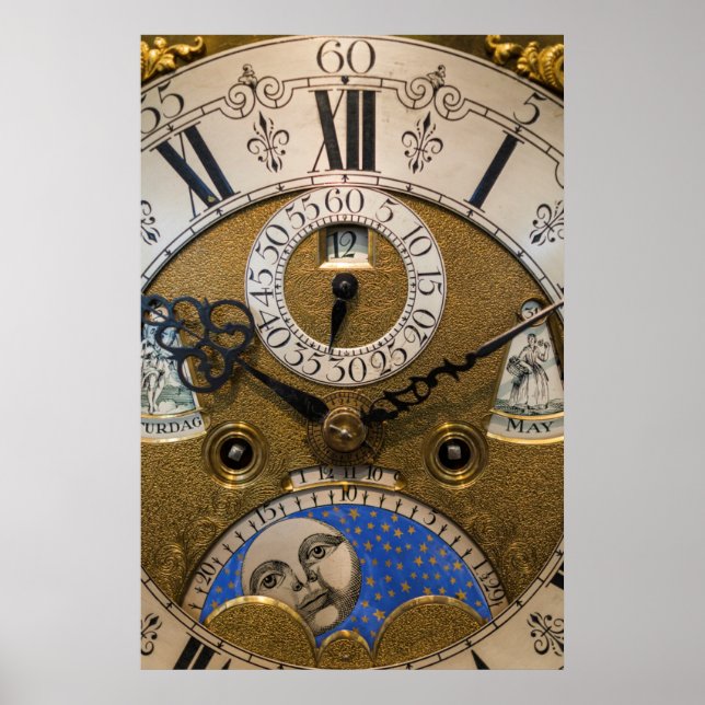 Poster Close up of old clock, Germany (Devant)