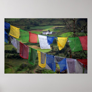 Poster Close up of Prayer Flags