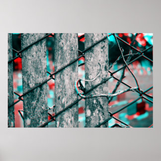 Poster Clôture de cimetière 3D