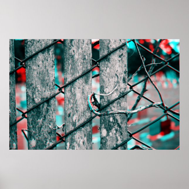 Poster Clôture de cimetière 3D (Devant)