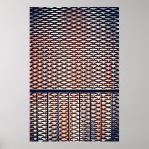 Poster Clôture en acier gris