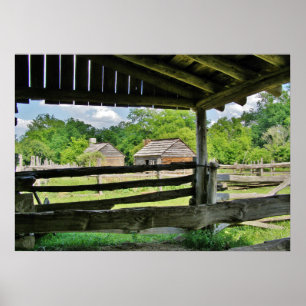 Poster Clôture et grange