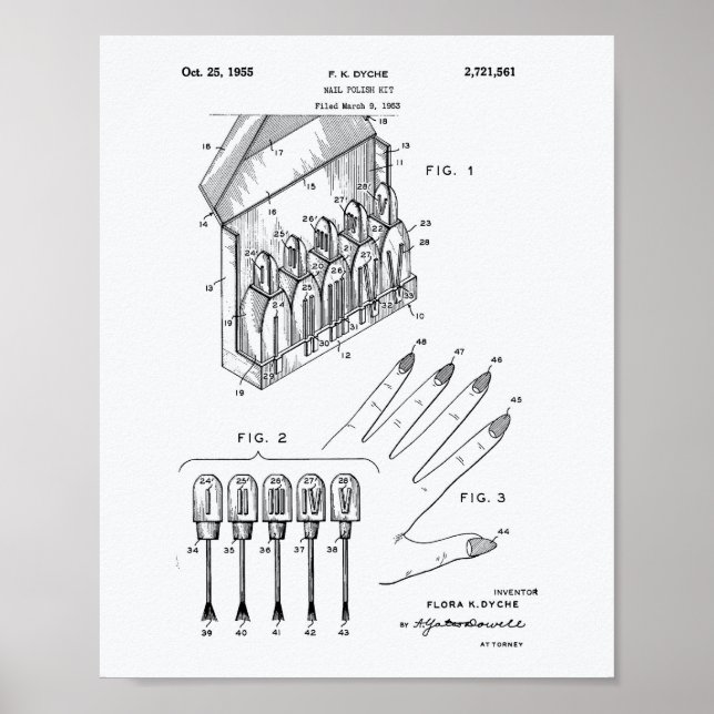 Poster Clou Polonais Kit 1955 Brevet Art Livre blanc (Devant)