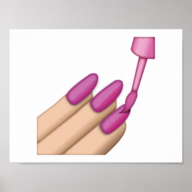 Poster Clou rose polonais - Emoji (Devant)