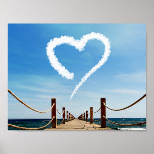 Poster Cloud en forme de coeur sans fin