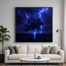 Cloud Lightning - Design d'art naturel