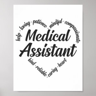 Poster Cloud Médicale Assistant Coeur Word