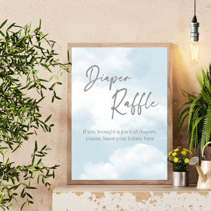 Poster Cloud neuf pastel gris diaper panneau de table de