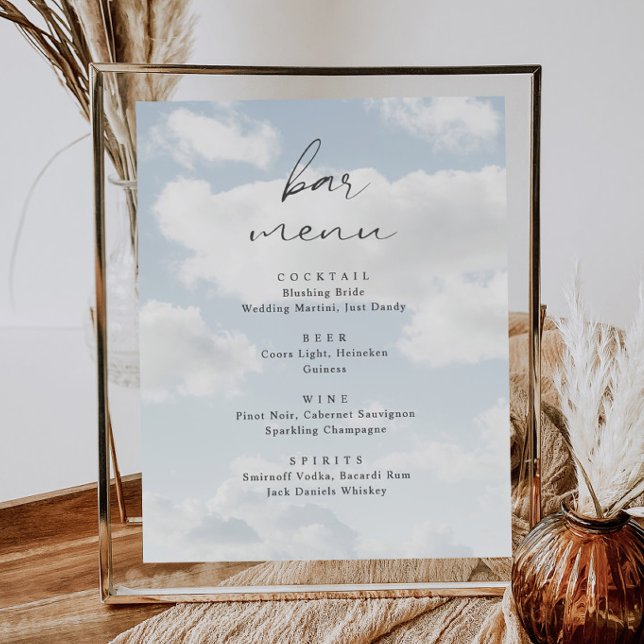 Poster Cloud Neuf Thème Cloud 9 Bar Menu (Créateur téléchargé)