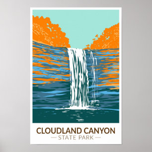 Poster Cloudland Canyon State Park Géorgie Vintage
