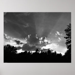Poster Cloudscape / Noir,