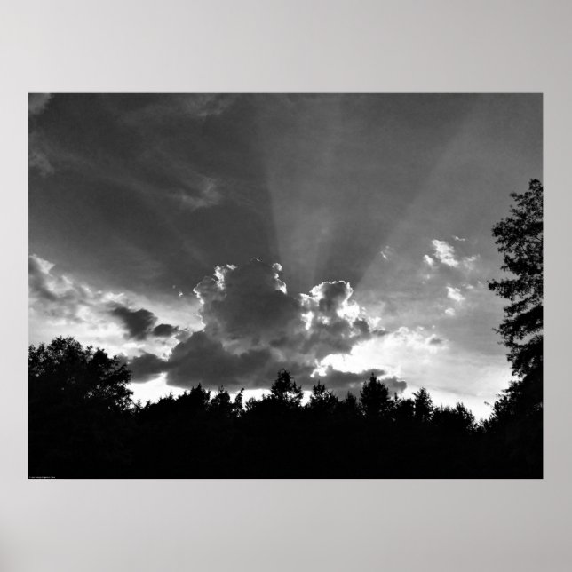 Poster Cloudscape / Noir, (Devant)