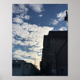 Poster Cloudy Harlem Sky New York City Photographie NYC