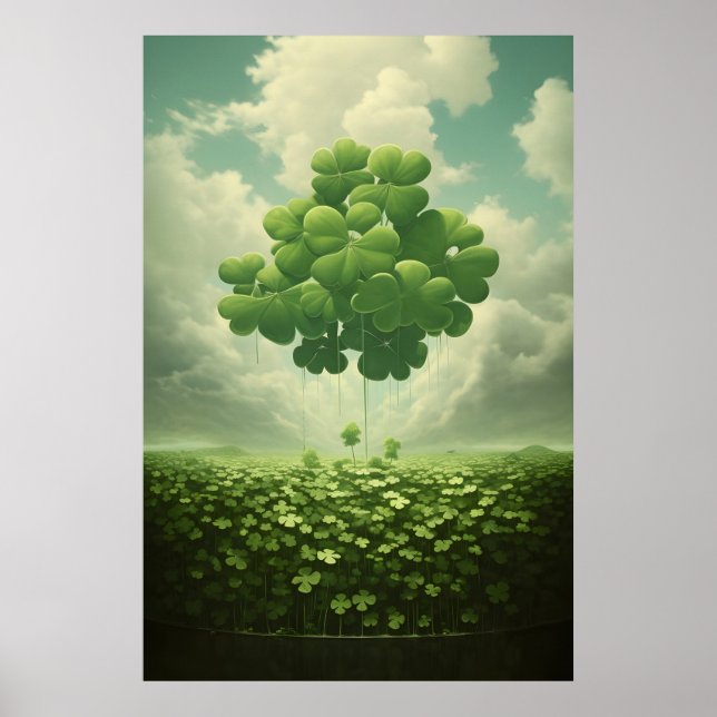 Poster Clover à quatre feuilles (Devant)