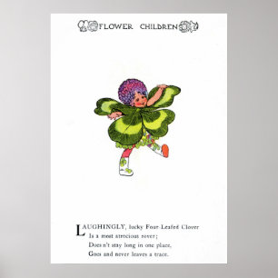 Poster Clover à quatre feuilles